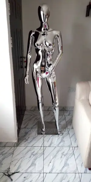 Full Body Display Silver Chrome Female Mannequin Model