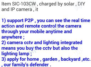 CCTV HD Surviallance Camera Integrated With Solar and Light.