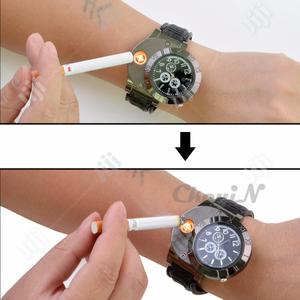 USB Charging Cigarette Genuine Leather Lighter Watch