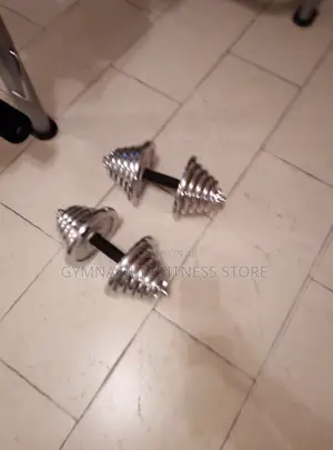 Pair Of 20kg Chrome Dumbbell