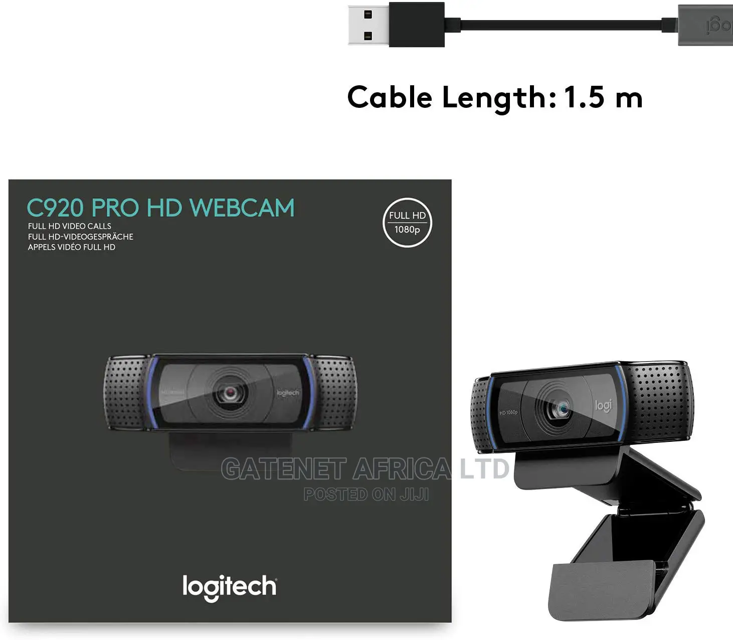 Logitech Hd Pro Webcam C920 Video Callng Recording 1080p Cam