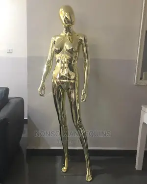 Gold Chrome Normal Size Body Clothes Display Mannequins