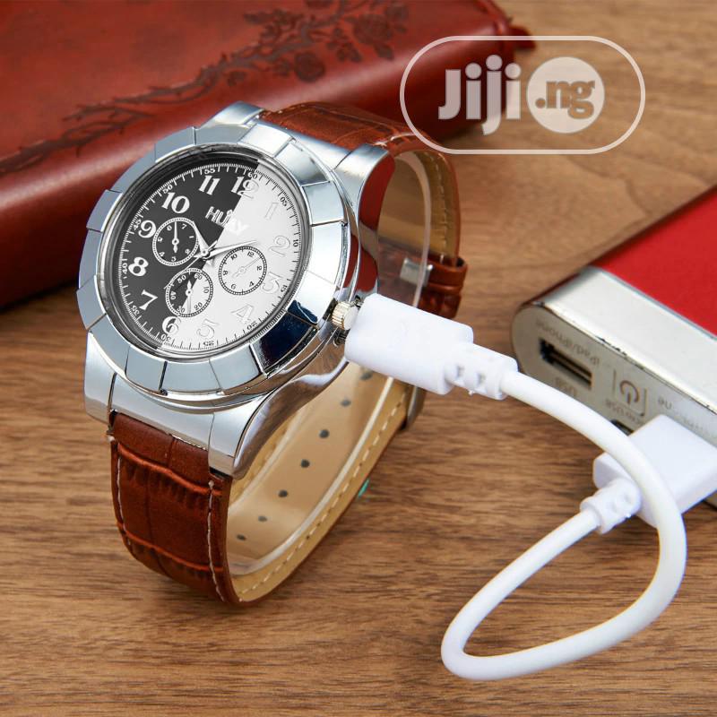 Multi-Functional Rechargeable Men Quartz Watch Lighter