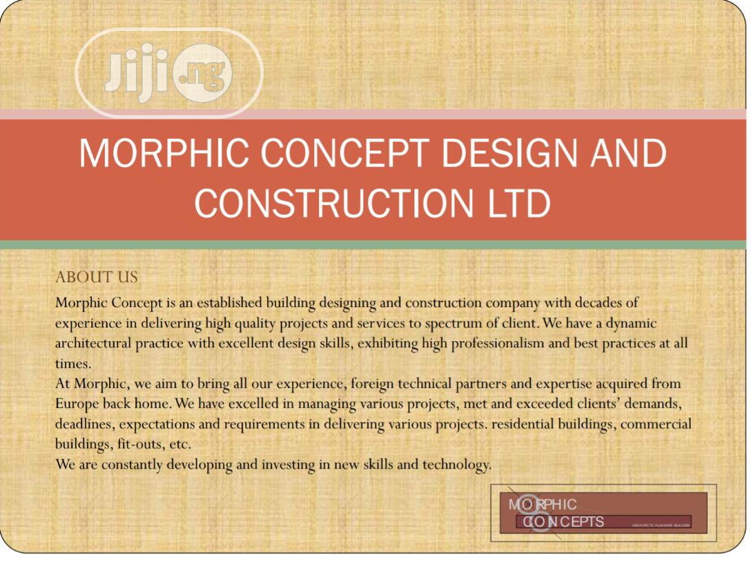 Architectural And Building Construction Services