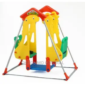 Indoor-Outdoor Kids Twin Giraffe Plastic Swing