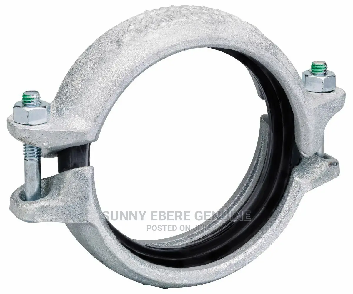 Roll Grooved Coupling Galvanised Authentic With Rubber Seal.