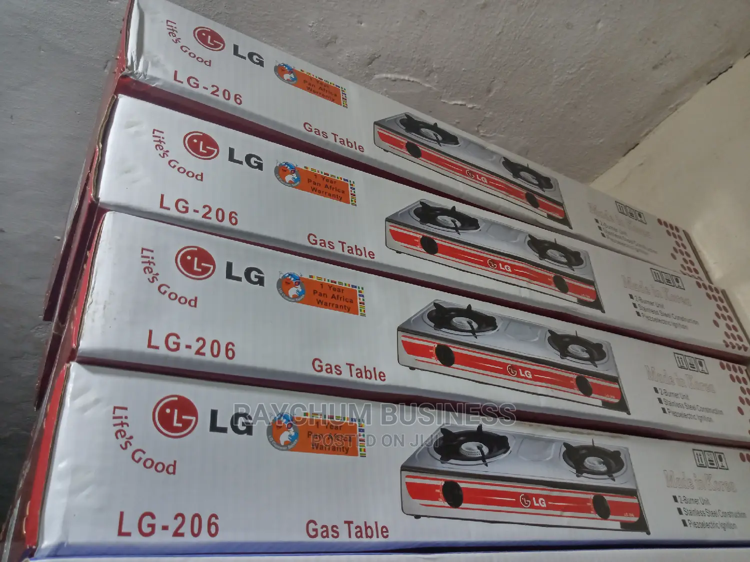 LG Stailess Gas Cooker 2gas Burner