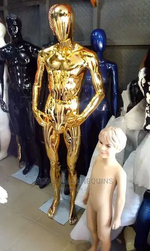 Clothes Fashion Male Gold Chrome Display Mannequins 6
