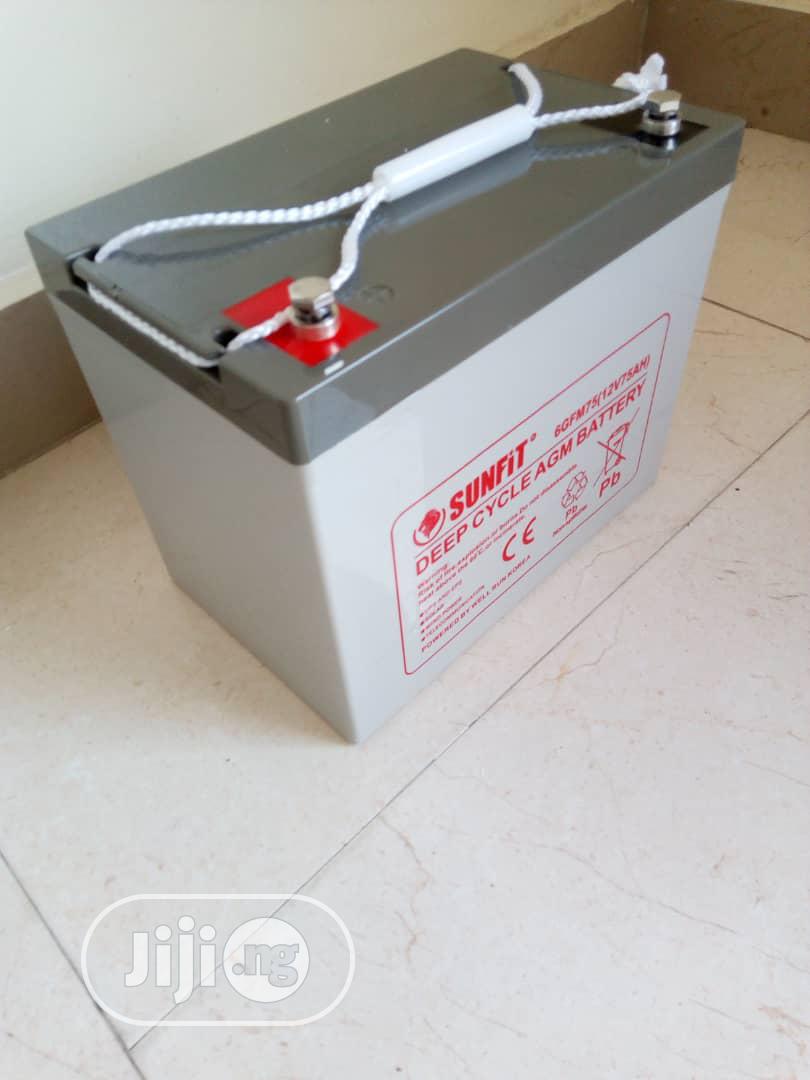Sunfit Deep Cycle Battery 12v75ah