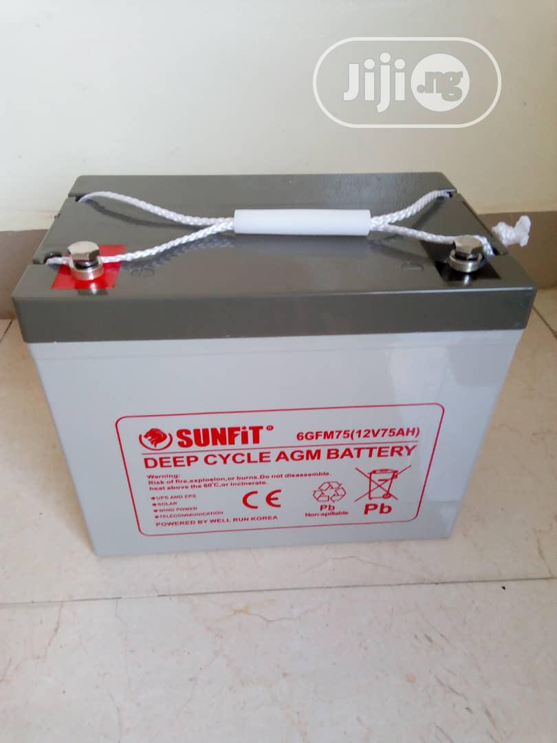 Sunfit Deep Cycle Battery 12v75ah