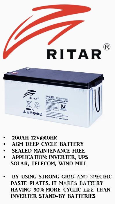 Rita Battery 12v200ah