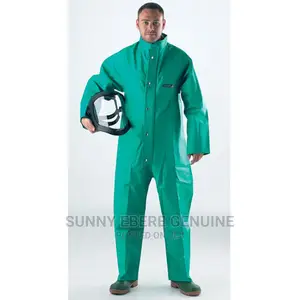 Hooded Chemical Resistant Coveralls With Elastic Cuff