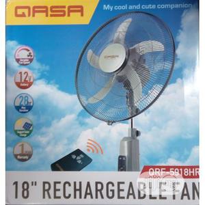 Qasa Rechargeable Standing Fan With USB 18"