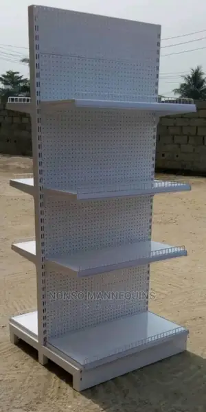 Double Sided Supermarket Display Shelves
