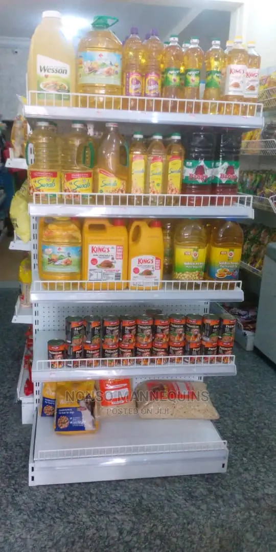 Double Sided Supermarket Display Shelves