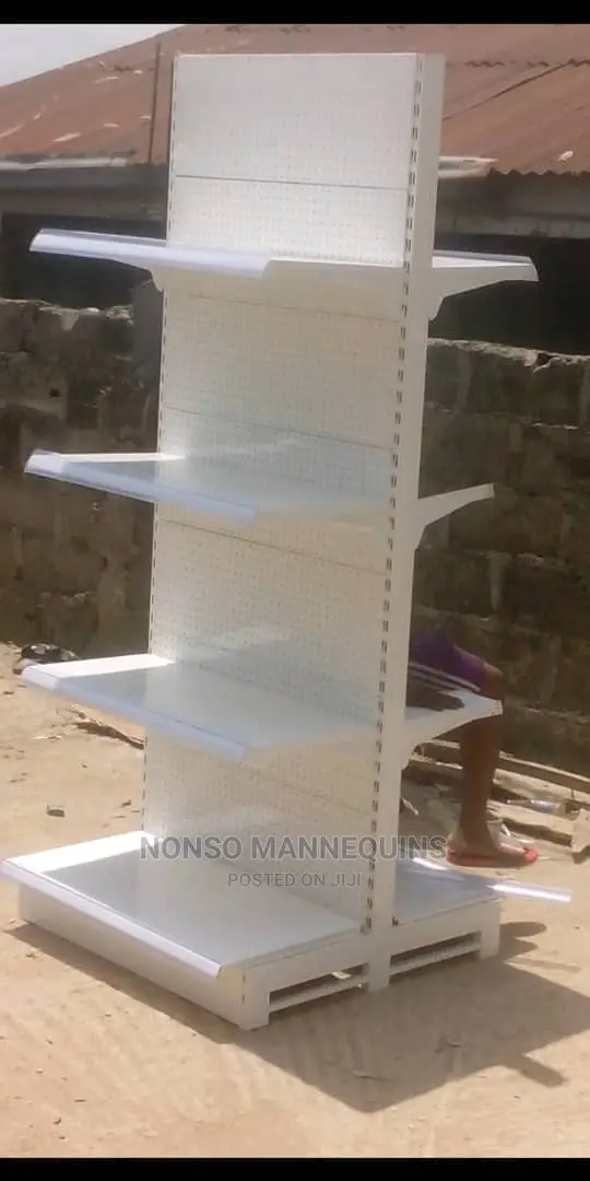 Double Sided Supermarket Display Shelves