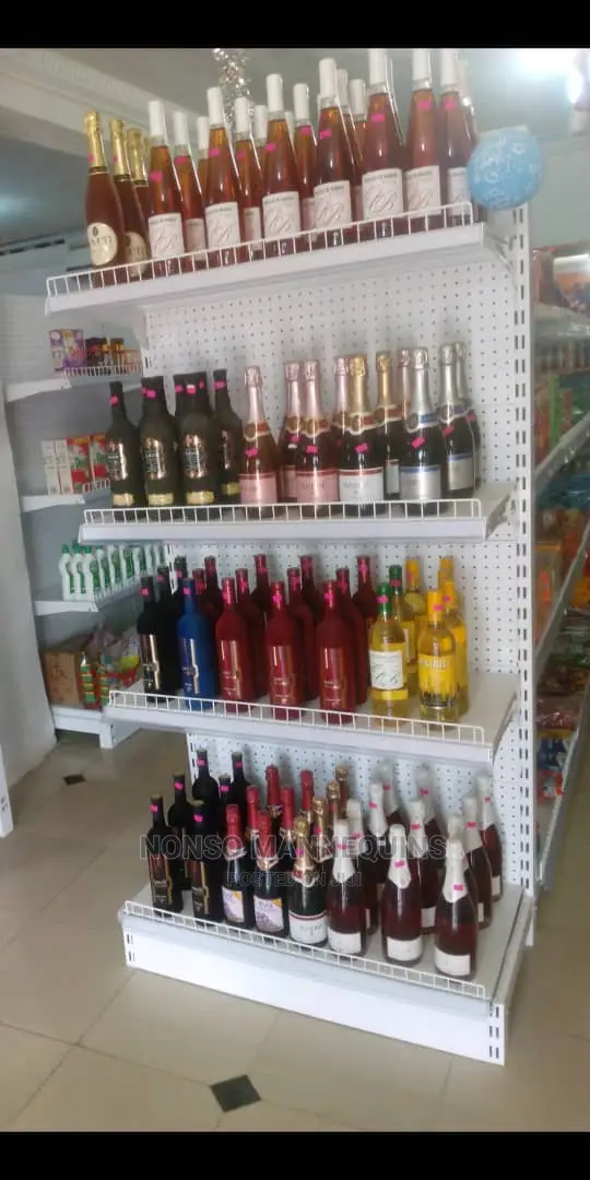Double Sided Supermarket Display Shelves