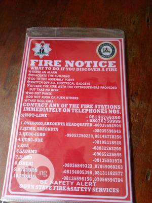 Ogun State Fire Notice Signage.