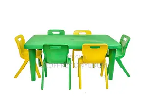 Children Long Plastic and Bog Table Can Take 6 Chairs