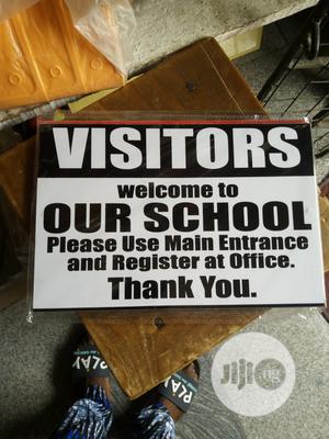 School Visitors Signage
