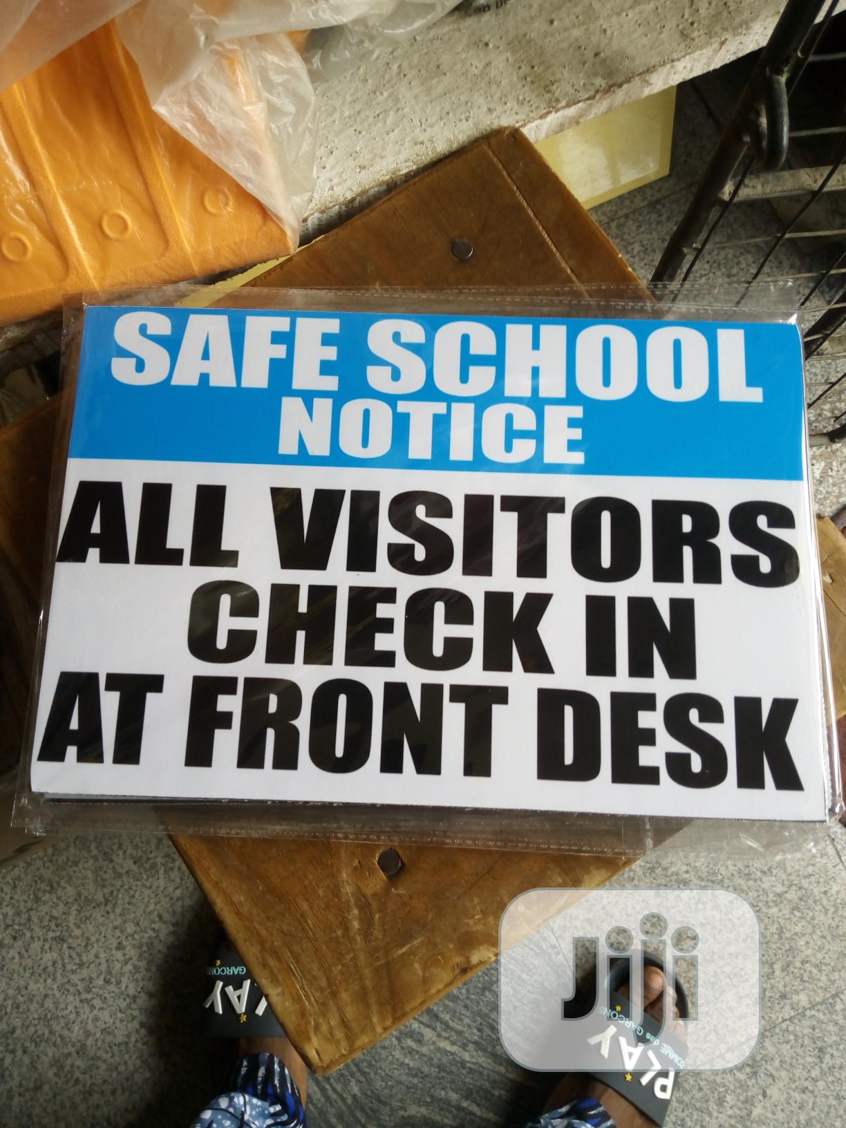 School Visitors Signage