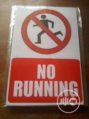 No Running Signage.