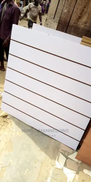 White Colour Slat Wall Board Display