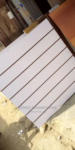 White Colour Slat Wall Board Display