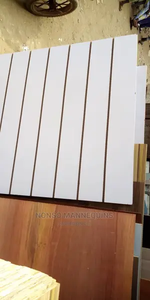 White Colour Slat Wall Board Display