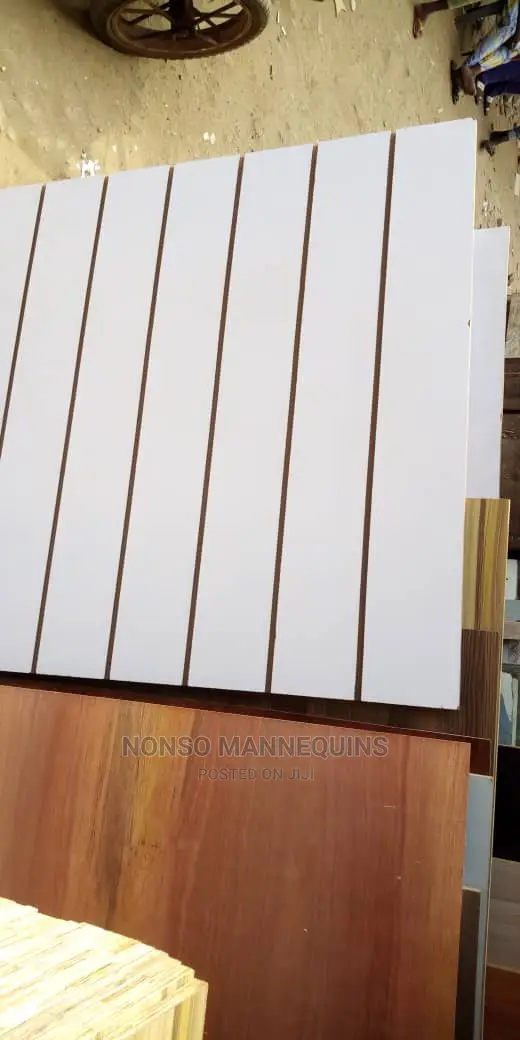 White Colour Slat Wall Board Display