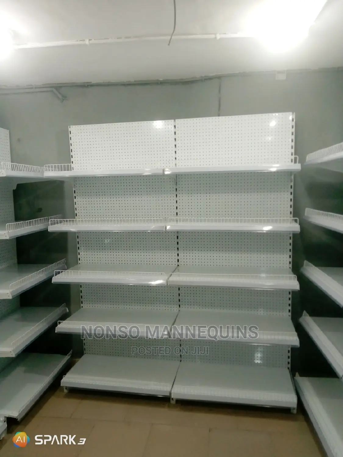 Single Sided Height 7feets 3feets Length Display Shelves