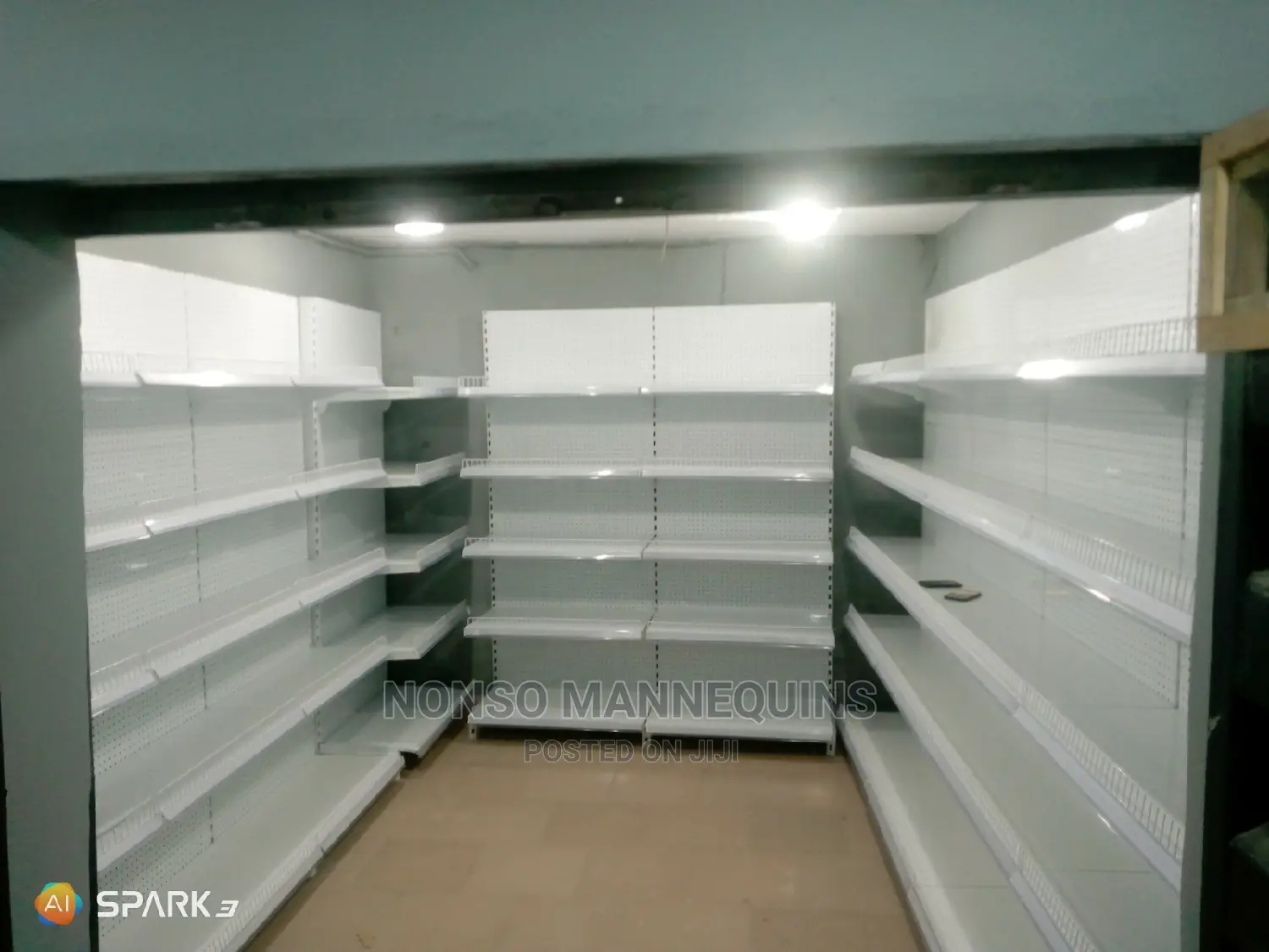 Single Sided Height 7feets 3feets Length Display Shelves
