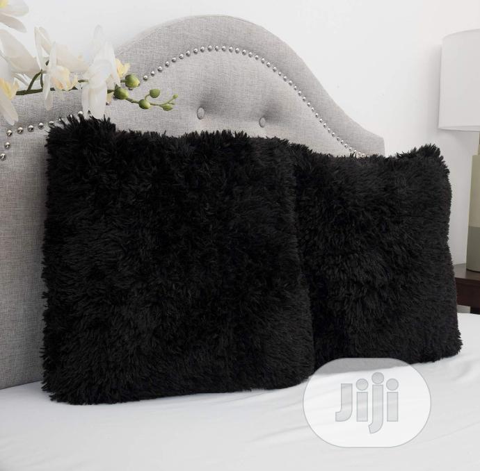Furry and Fabric Throw Pillows