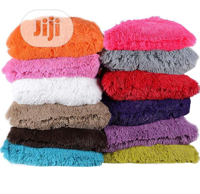 Furry and Fabric Throw Pillows