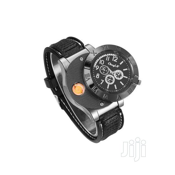 Wristwatch Quartz Watch Lighter Usb Electronic Cigarette