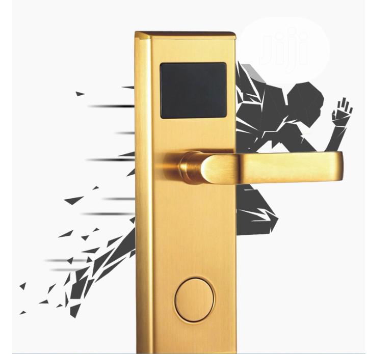 Gold Color Hotel Door Lock System