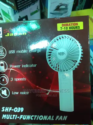 Hand Carrier Rechargeable Fan With Power Bank 039.