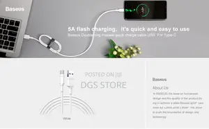 Baseus Double Ring Quick Charge Cable