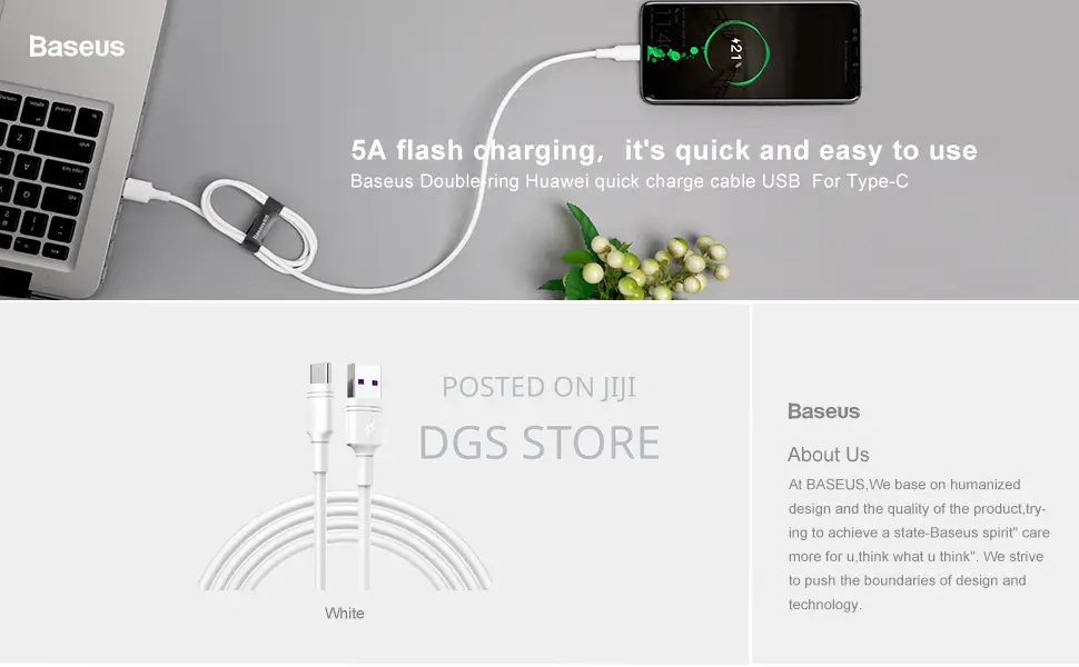 Baseus Double Ring Quick Charge Cable