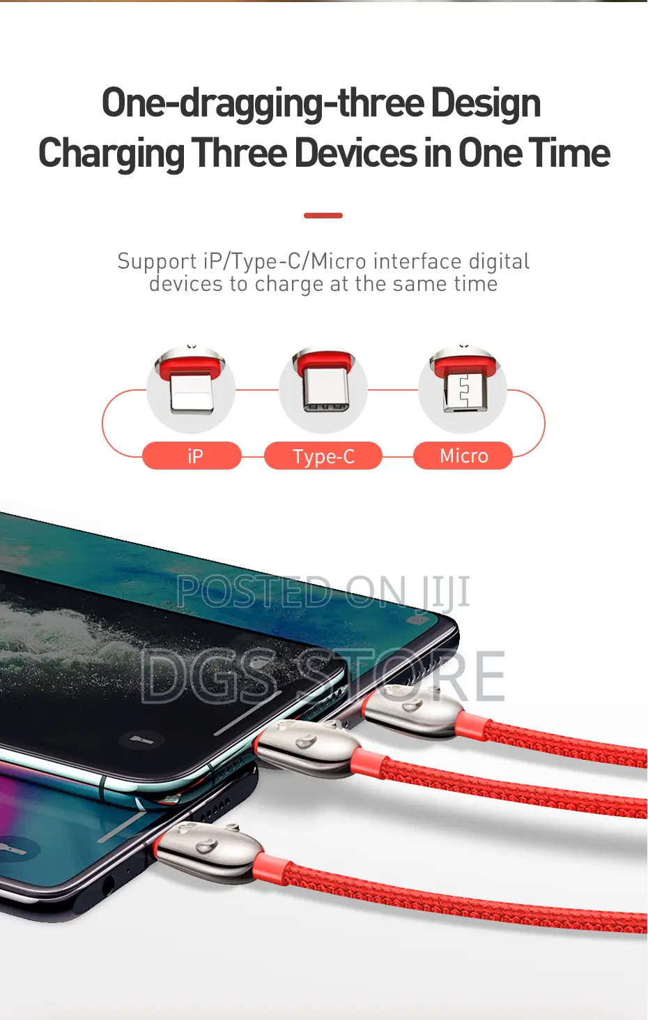 Baseus 3in1 Usb Cable Three Little Mouse