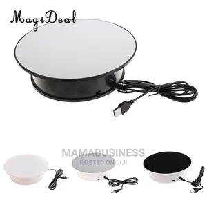 Wb - Adapter and Battery Powered Rotating Turntable Stand
