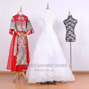 Fabric Half Body Gown Dressform Mannequin