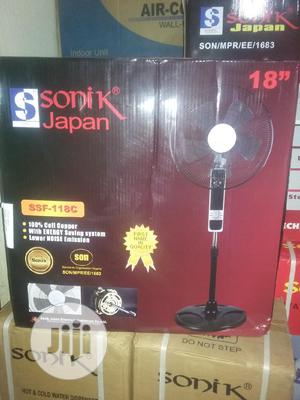 18" Sonik Standing Fan With Remote Control