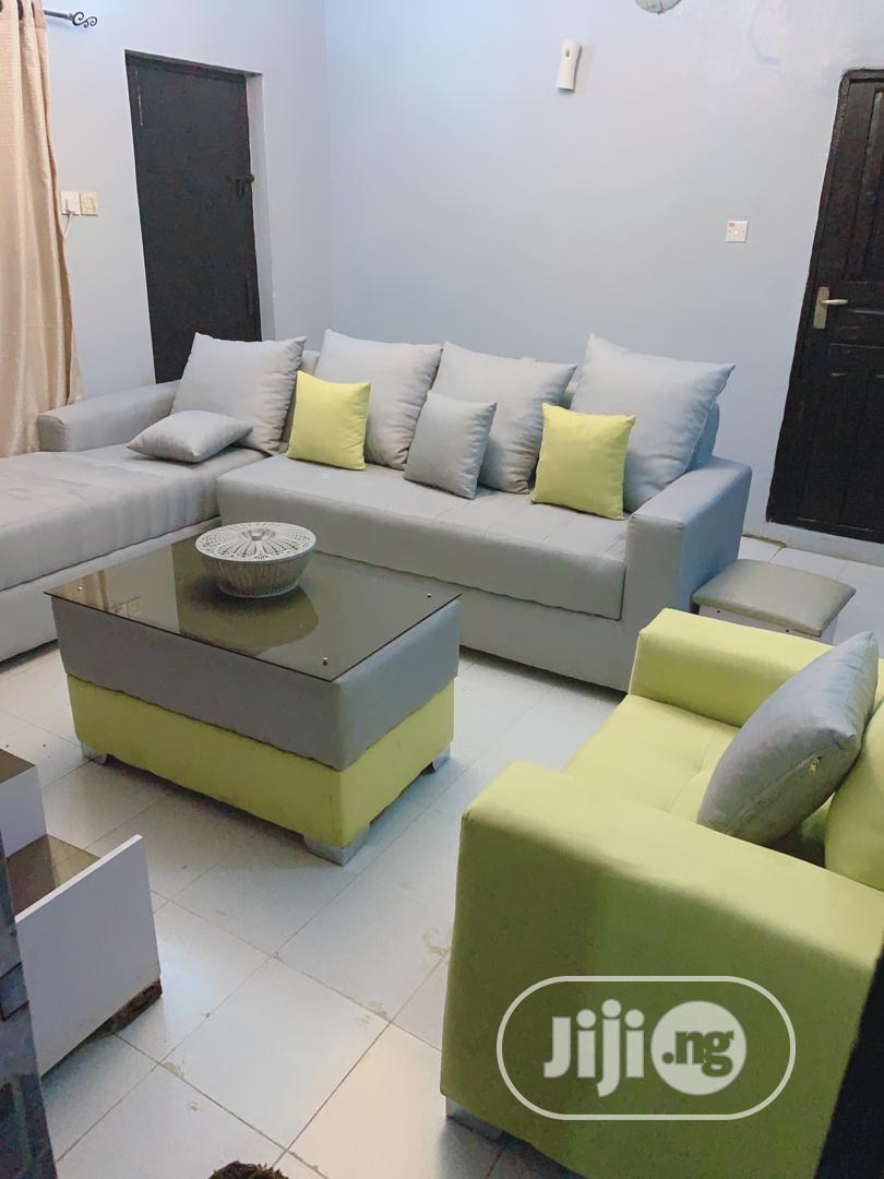 Sectional Sofa, Single Seater Ottoman Table