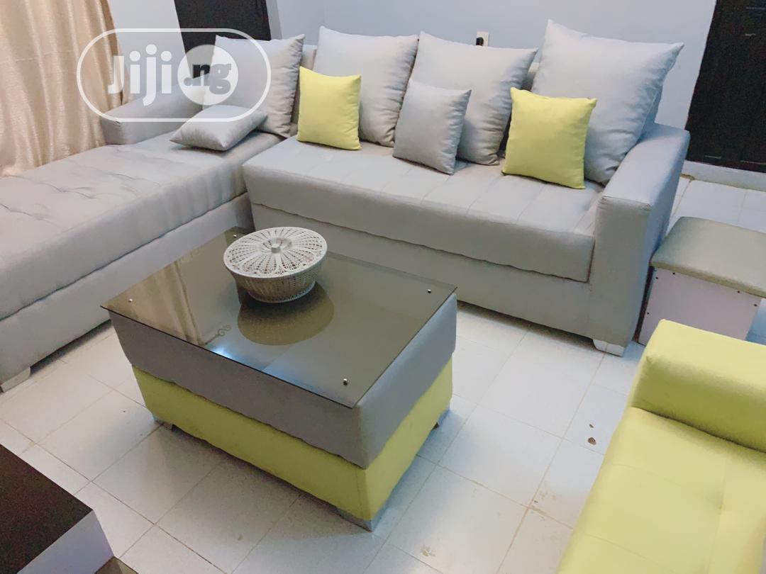Sectional Sofa, Single Seater Ottoman Table