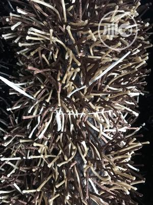 Chocolate Brown Mixed With Gold Poly Shaggy Center Rugs (4/6)