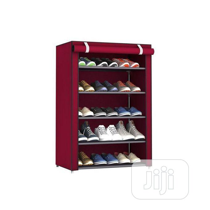 Magnificent Shoe Rack With Fabric Cover