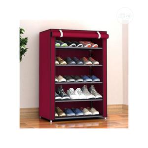 Magnificent Shoe Rack With Fabric Cover