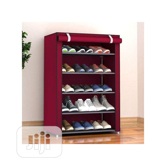 Magnificent Shoe Rack With Fabric Cover