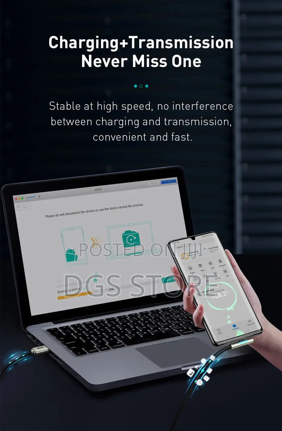 Baseus Lridescent Lamp Charge Mobile Game Usb for Type-C 40w